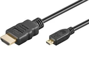 PremiumCord kabel HDMI A - HDMI micro D, 3 m
