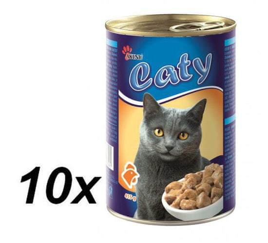 Akinu Caty kousky v omáčce s drůbežím pro kočky 10 x 416g