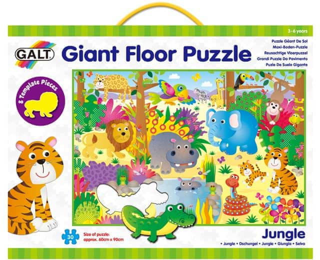 Levně Galt Velké podlahové puzzle zvířátka v džungli