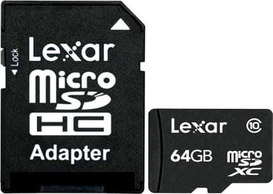 Lexar microSDXC 64GB (Class 10) + adaptér