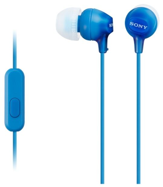 Levně Sony MDR-EX15APL sluchátka s mikrofonem (Blue)