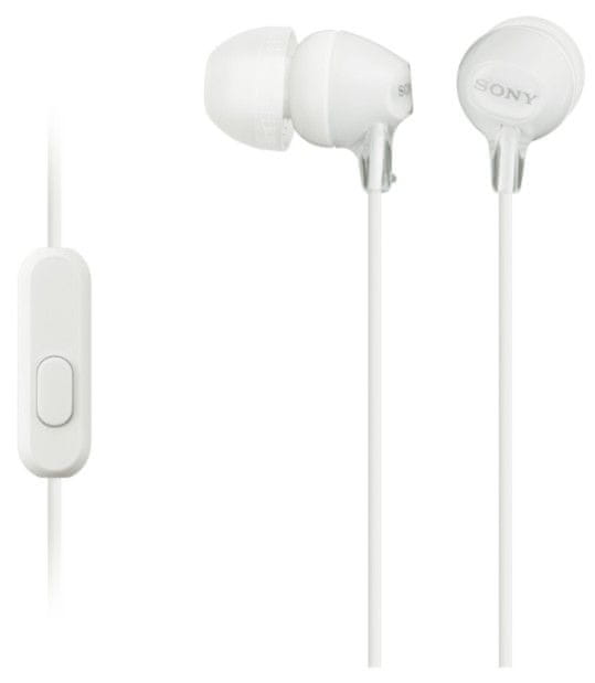 Levně Sony MDR-EX15APW sluchátka s mikrofonem (White)