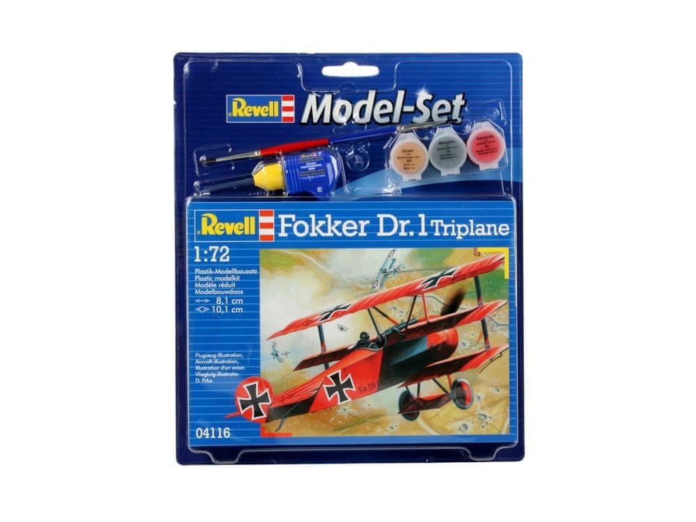 Levně Revell ModelSet letadlo 64116 - FOKKER DR.1Triplane (1:72)