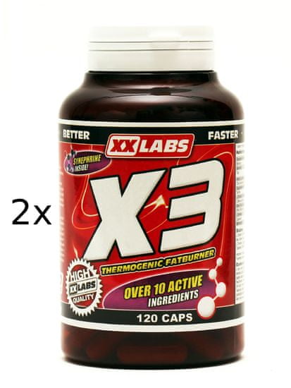 XXlabs X3 Thermogenic Fat Burner 120+120 tbl.