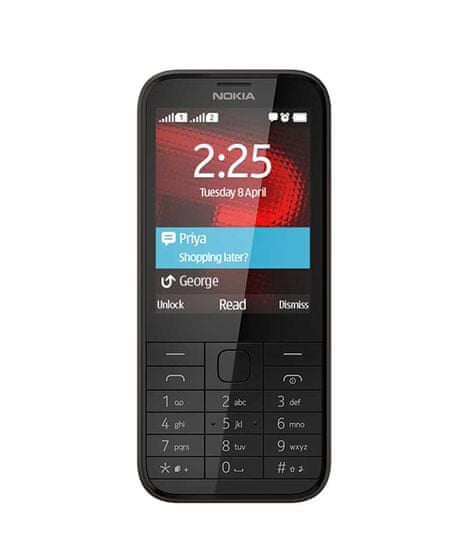 Nokia 225 Dual SIM, černá