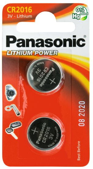 Panasonic Baterie Lithium CR-2016 2BP