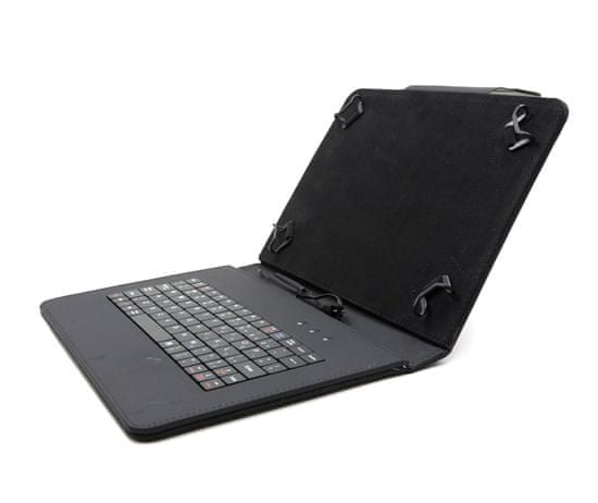 C-Tech PROTECT pouzdro univerzální s klávesnicí pro 10,1" tablety, FlexGrip (NUTKC-04B) černé