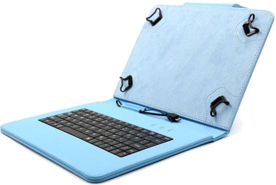 C-Tech PROTECT pouzdro univerzální s klávesnicí pro 10,1" tablety, FlexGrip (NUTKC-04L) modré