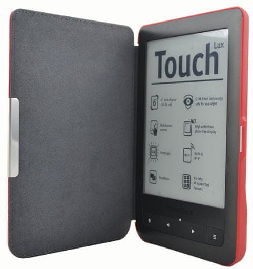C-Tech pouzdro pro Pocketbook 624/626, hardcover, PBC-03, červené