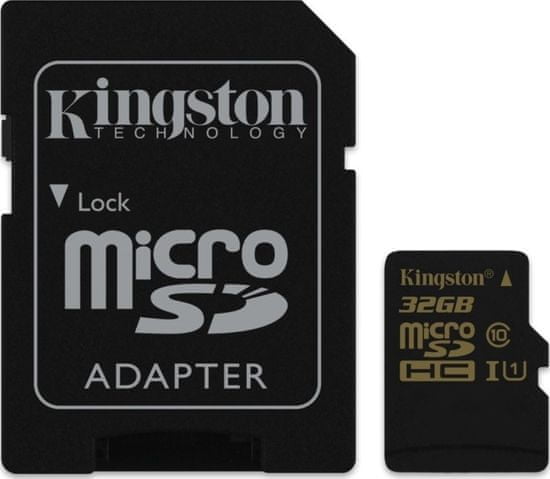 Kingston microSDHC 32GB (class 10) 90MB/s + adaptér