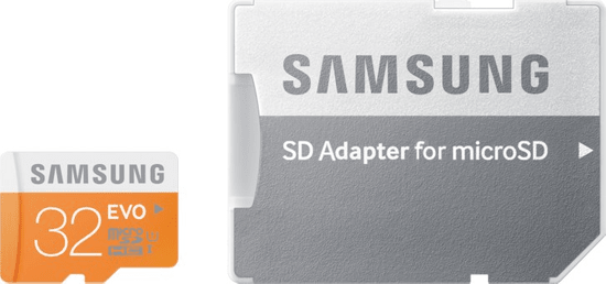 Samsung microSDHC 32GB EVO UHS-I (class 10) + adaptér na SD (MB-MP32DA/EU)