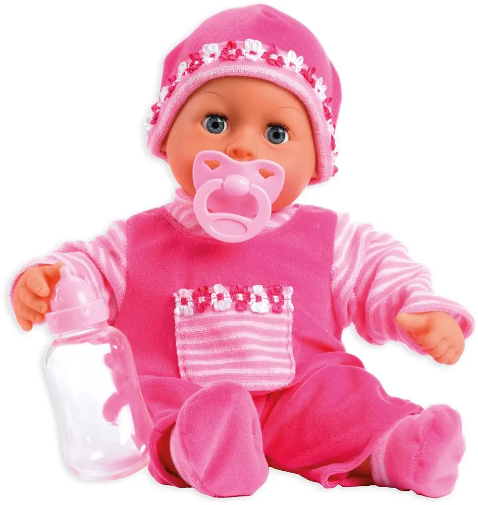Levně Bayer Design First Words Baby panenka růžová, 38 cm