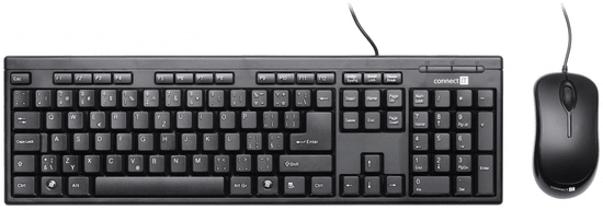 Connect IT CI-440 set klávesnice + myš, USB drátové COMBO