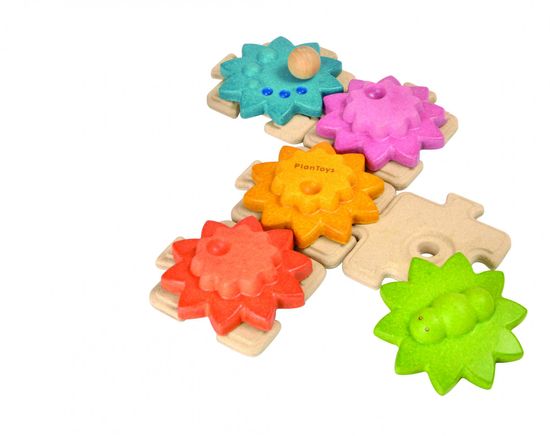 Plan Toys Ozubená kola a puzzle - standard - rozbaleno