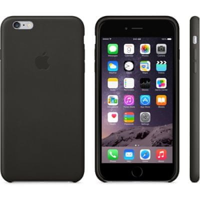 Apple Kožený kryt iPhone 6s, černý - rozbaleno