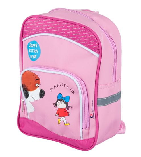 GoGEN Dětský batoh s kapsou na tablet, růžový