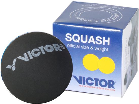 Victor Squashový míček žlutý (2 tečky)