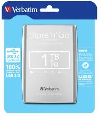 Verbatim Store 'n' Go 1TB, stříbrná (53071)
