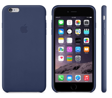 Apple Kožený kryt iPhone 6 Plus, modrý