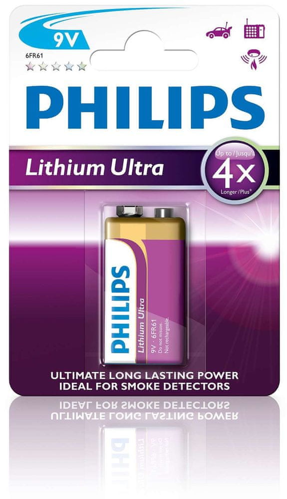 Levně Philips 9V 1ks Lithium Ultra (6FR61LB1A/10)
