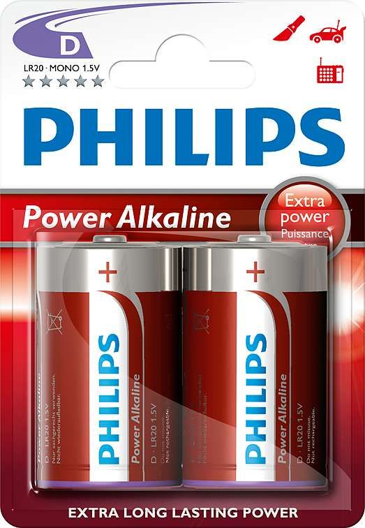 Levně Philips D 2ks Power Alkaline (LR20P2B/10)