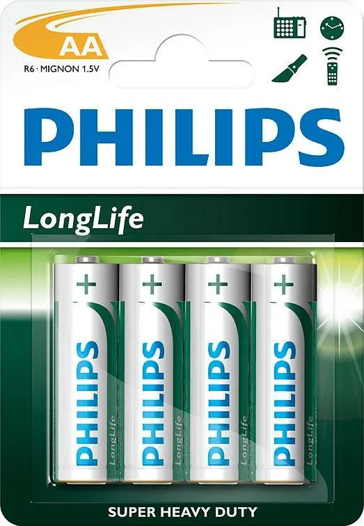 Levně Philips AA 4ks LongLife (R6L4B/10)