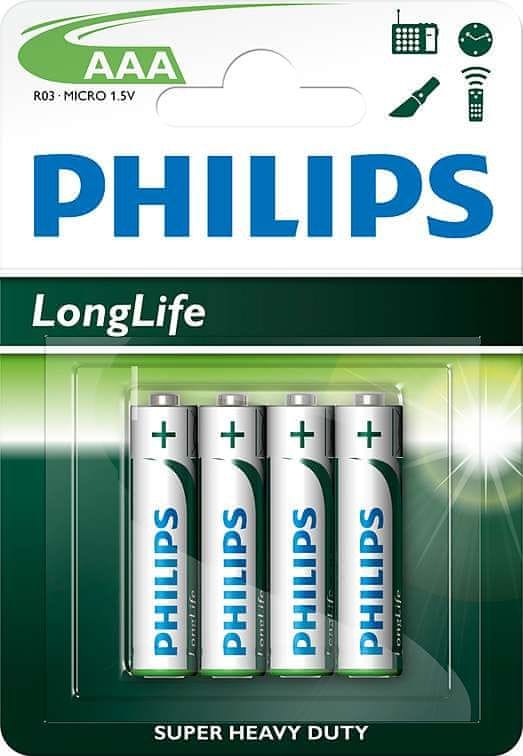 Levně Philips AAA 4ks LongLife (R03L4B/10)