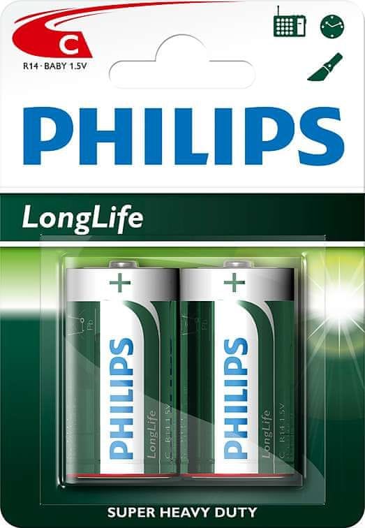 Levně Philips C 2ks LongLife (R14L2B/10)