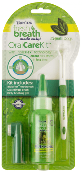 TropiClean Oral Kit Small – gel s kartáčky