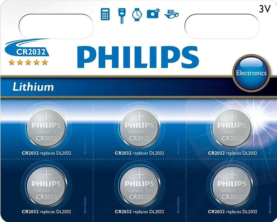 Levně Philips CR2032 6ks Lithium (CR2032P6/01B)