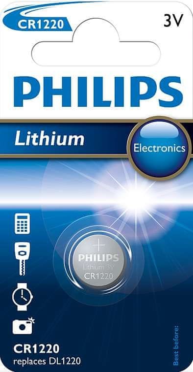 Levně Philips CR1220 1ks Lithium (CR1220/00B)