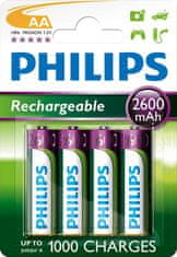 Philips AA 4ks 2600mAh Rechargeables (R6B4B260/10)