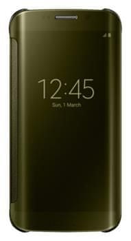 Samsung flipové pouzdro Clear View, Galaxy S6 EDGE, zlatá