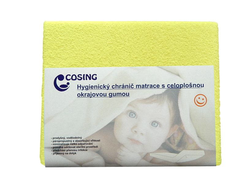COSING Hygienický chránič matrace 60x120cm, žlutá