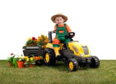 Rolly Toys Šlapací traktor Rolly Junior s Farm vlečkou - žlutý