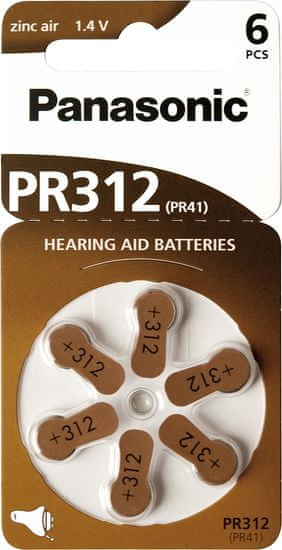 Panasonic PR312 HEARING AID (PR312(41)/6LB), 6ks