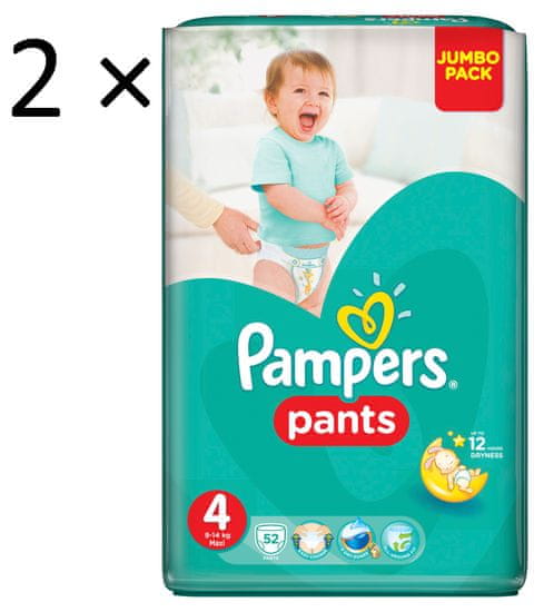 Pampers ActivePants 4 Maxi Jumbo Pack 2 × 52 ks