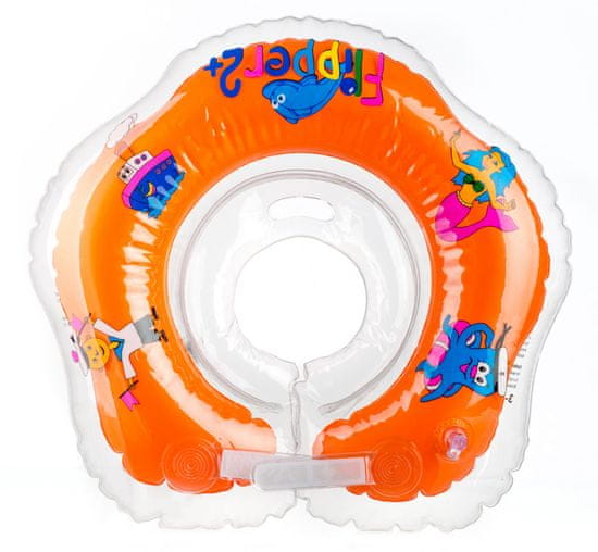 Teddies BABY Plavací nákračník Flipper oranžový
