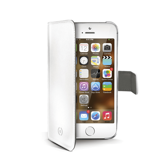 Celly Pouzdro Wally, Apple iPhone 5/5S, bílé