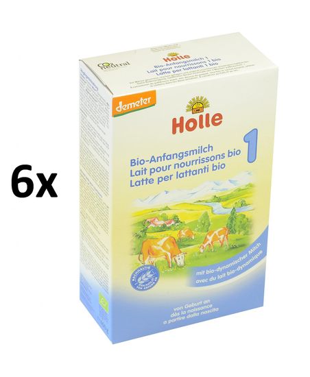 Holle Bio počáteční mléčná kojenecká výživa 6x400g