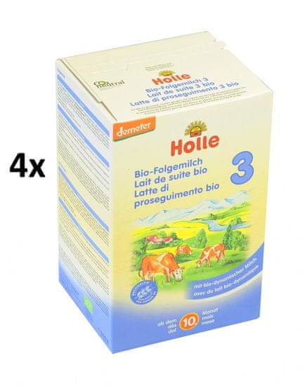 Holle Bio dětská mléčná výživa 3 - 4 x 600g