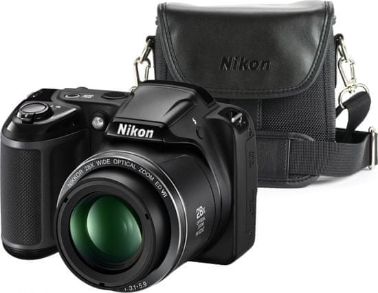 Nikon Coolpix L340 Black + pouzdro CS-P08