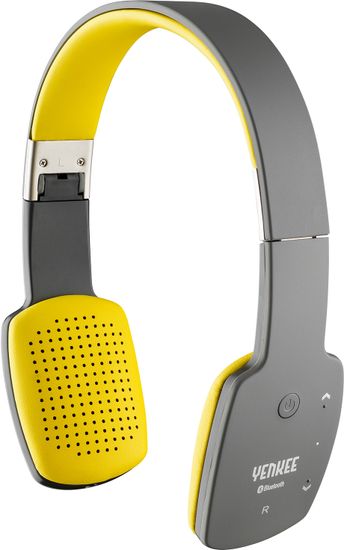 Yenkee Bezdrátová Bluetooth sluchátka (YHP 15BTGY) šedo žlutá