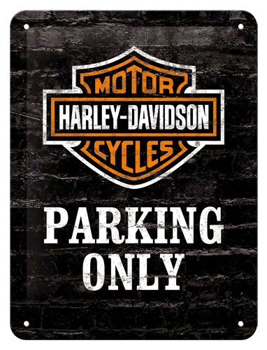 Postershop Plechová cedule 15x20 cm Harley-Davidson Parking Only