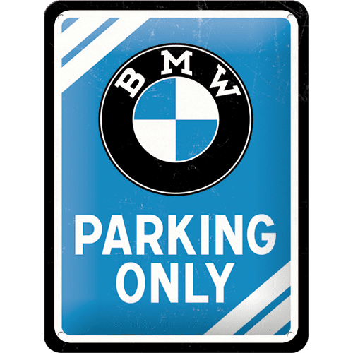 Postershop Plechová cedule 15x20 cm BMW Parking Only (modrá)
