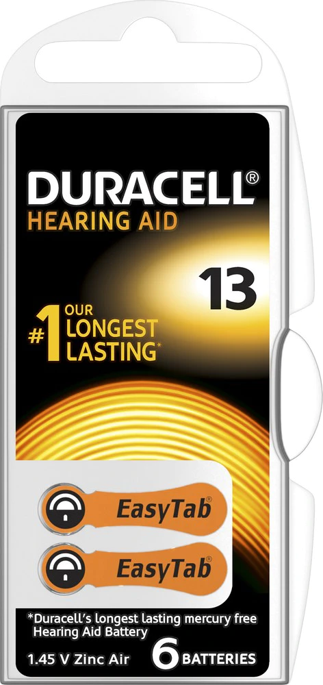 Duracell Hearing Aid, 13, 6ks