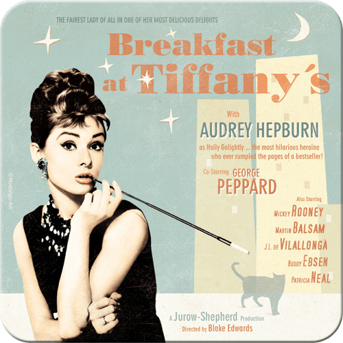 Postershop Sada 5ks plechových tácků Breakfast at Tiffany's