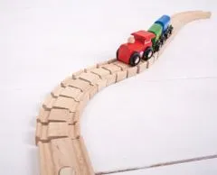 Bigjigs Rail dřevěná vláčkodráha Ohebná kolej 2kusy - rozbaleno