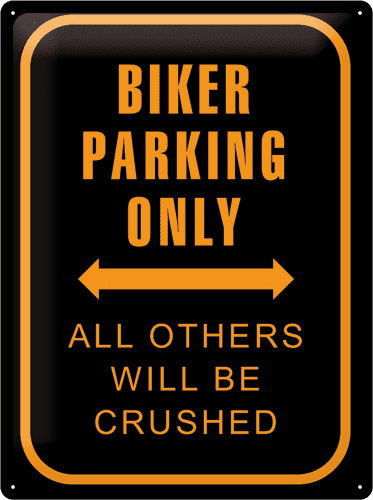Postershop Plechová cedule 30x40 cm Biker parking only