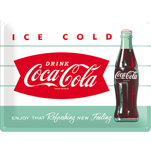 Postershop Plechová cedule 30x40 cm Coca-Cola (Ice Cold)